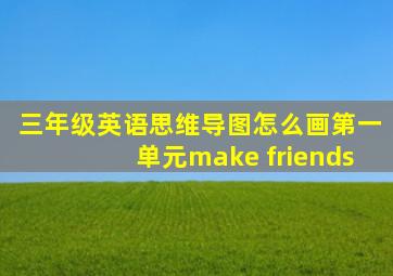 三年级英语思维导图怎么画第一单元make friends